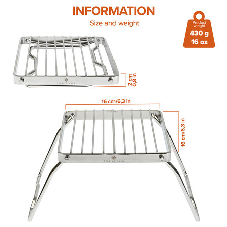 Stabilotherm - Unfolding grate - campfire grill - Small