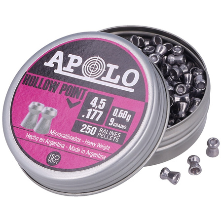 Apolo Hollow Point 4.52 mm shotgun shell, 250 rounds. 0.60g/9.0gr (19201-2)