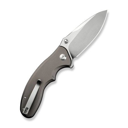 Sencut Cybrix Gray Aluminum, Satin 9Cr18MoV Folding Knife (S23098A-2)