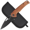 Sencut Mims Guibourtia Wood Folding Knife, Black Stonewashed 9Cr18MoVS (S21013-4)