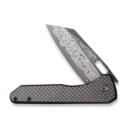 Civivi Nugz Black G10 folding knife, Damascus by Matthew Wehrwein (C23060-DS1)