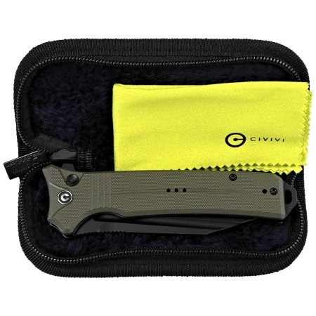 Civivi Neurohaptic Knife OD Green G10, Black Stonewashed Nitro-V (C23080-3)