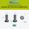Civivi Gray Titanium Pocket Clip and Screw Set for WE, Civivi (T003C)