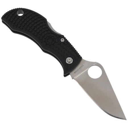 Spyderco Manbug Lightweight Black Plain Folding Knife - MBKP