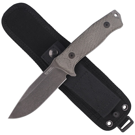 LionSteel Green Canvas, Black Blade (M5B CVG) Knife