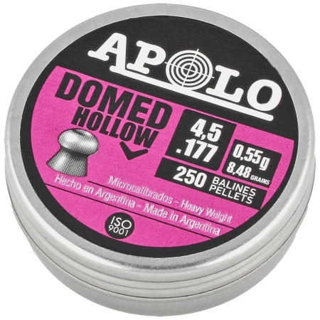 Apolo Domed Hollow 4.5 mm shot, 250 rounds. 0.55g/8.48gr (19202)