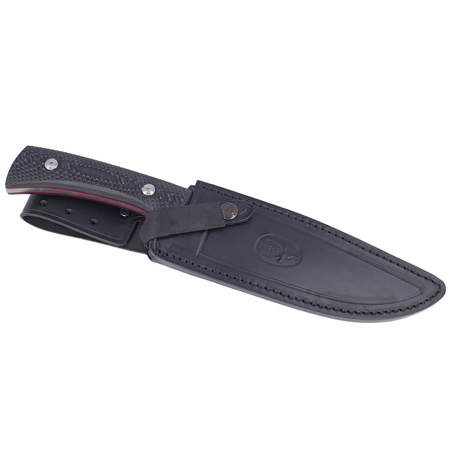 Muela Full Tang Knife, Micarta-black, Lether (JABALI-17M)