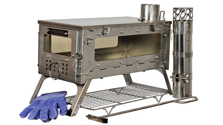 Bushmen - Fastfold Camping Stove L3W Tent Stove - Large - with three windows