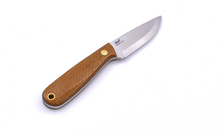 Brisa Necker 70 Sc knife - Mustard Micarta - Kydex scabbard