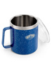 Mug with lid - GSI Glacier Stainless Camp Cup 444ml - Blue Speckle