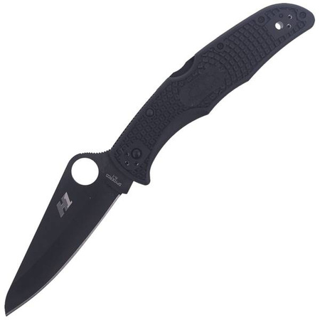 Spyderco Pacific Salt 2 Black Blade FRN Plain Folding Knife (C91PBBK2)