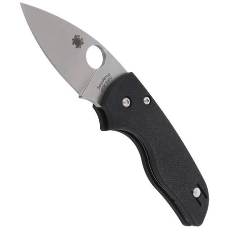 Spyderco Lil' Native G-10 Black Compression Lock Plain Folding Knife (C230GP)