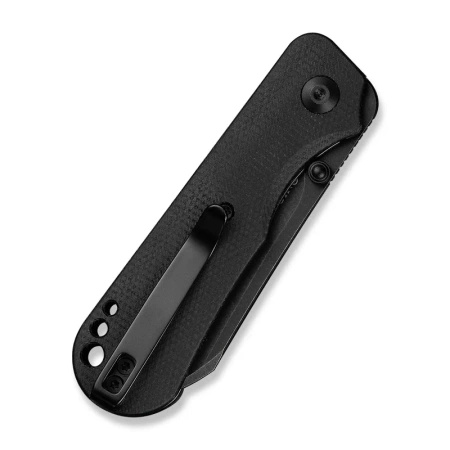 Civivi Crabby Black Canvas Micarta Folding Knife, Black Stonewashed 14C28N by Ken Onion Jr. (C24055-3)