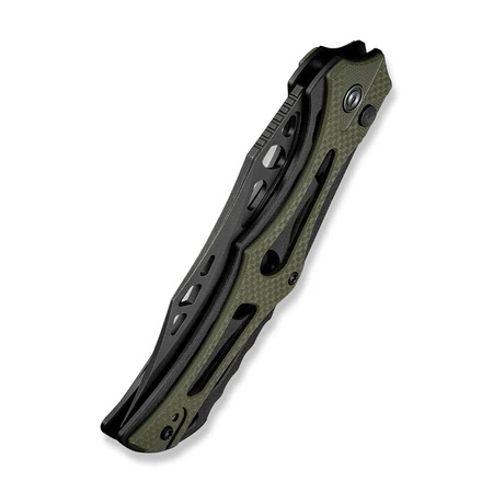Civivi Biophase Black Aluminum / OD Green G10, Black Stonewashed Nitro-V Folding Knife (C23083C-2)
