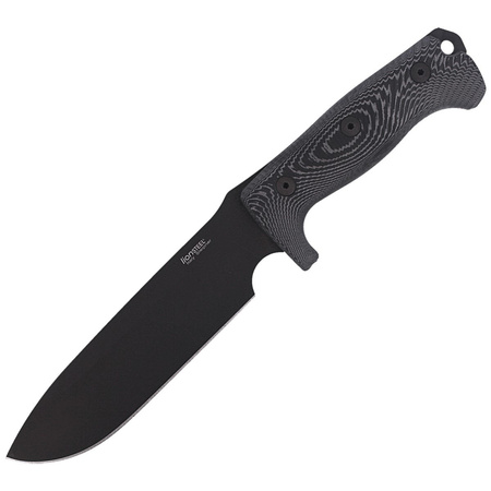 LionSteel Black Micarta Knife, Black Blade (M7 MB)