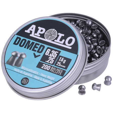 Apolo Domed 6.35 mm shotgun shell, 200 rounds. 1.60g/25.0gr (13501)