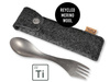 Titanium Spork with Case Light My Fire Spork O Titanium Kit 4218101110