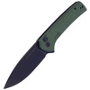 CIVIVI Conspirator Green Micarta Knife, Black Stonewashed (C21006-2)