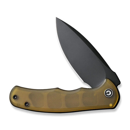Civivi Mini Praxis Bead Blasted Ultem Folding Knife, Black D2 (C18026C-5)