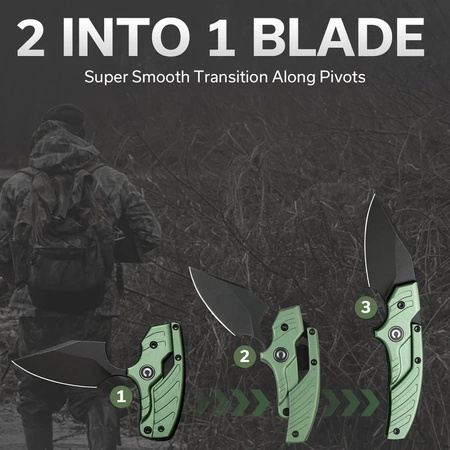 Civivi Typhoeus Green Aluminum, Black Stonewashed 14C28N (C21036-4) knife