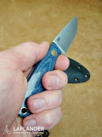 Brisa Necker 70 F knife - Blue Jeans Micarta - Kydex scabbard