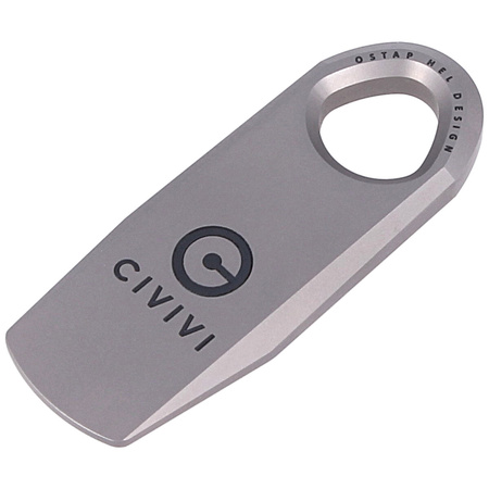 CIVIVI Ti-Bar Gray/Satin Flat Titanium Prybar Tool by Ostap Hel (C21030-1) key ring