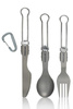 Rockland - Essentials - Titanium Folding Cutlery Set - Titanium Tools