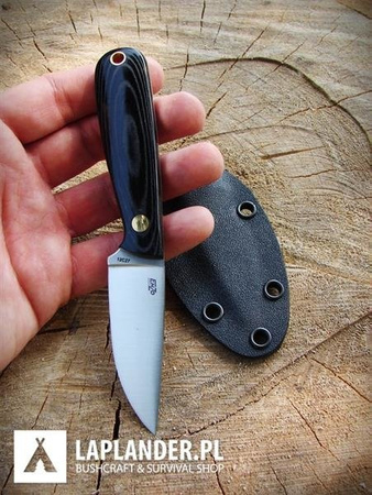 Brisa Necker 70 F knife - Black Micarta - Kydex scabbard