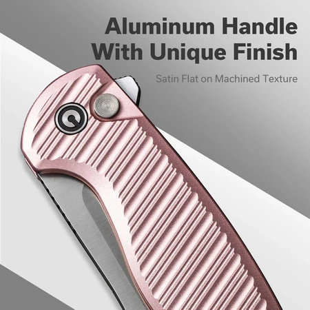 Civivi Stormhowl Light Pink Aluminum, Satin Nitro-V Folding Knife (C23040B-3)