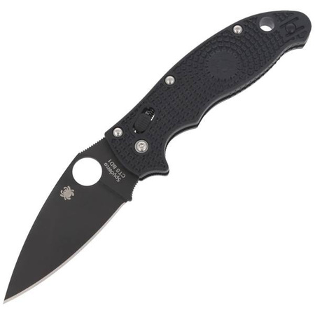 Spyderco Manix 2 Lightweight Black Blade Plain Folding Knife - C101PBBK2