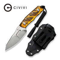 Civivi Propugnator Knife Polished Yellow Ultem, Stonewashed D2 by PG Knives (C23002-3)