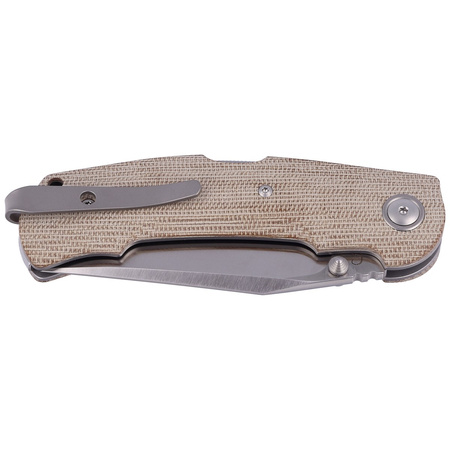 Viper Turn Essential Natural Canvas Micarta Folding Knife, Satin by Silvestrelli (V5988CN)