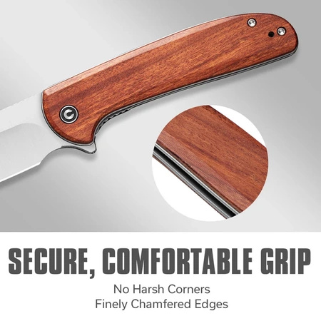 Civivi Primitrox Guibourtia Wood Folding Knife, Satin Nitro-V (C23005A-3)