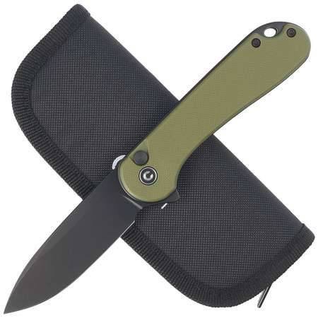 Civivi Button Lock Elementum II OD Green G10, Black Stonewashed Nitro-V knife (C18062P-3)