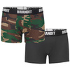 Brandit - Brandit Logo men's boxer shorts - two-pack - camouflage/black