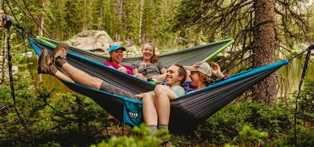 ENO DoubleNest hiking hammock - Lime/Charcoal