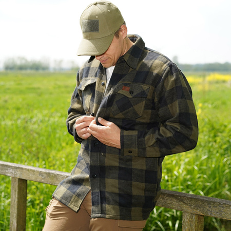 Longhorn Lumberjack flannel shirt - Olive