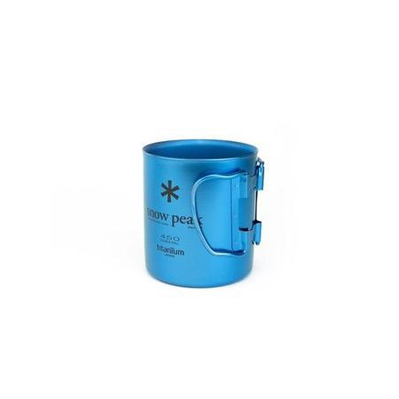Titanium Mug - Snow Peak Titanium Single Cup 450 - Fresh Water Blue