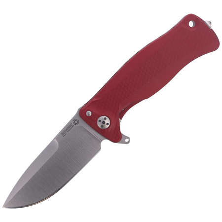 LionSteel SR11A Aluminum Red / Satin Blade Folding Knife (SR11A RS)