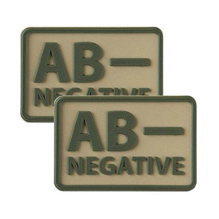 Helikon - PVC patch - Blood Group - AB- NEG - Khaki - 2 pcs.