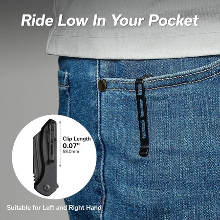 Civivi ExOne Black G10, Black Stonewashed Nitro-V Folding Knife by Brian Brown (C23036-1)