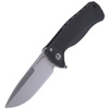 LionSteel SR22A Aluminum Black / Satin Blade Folding Knife (SR22A BS)