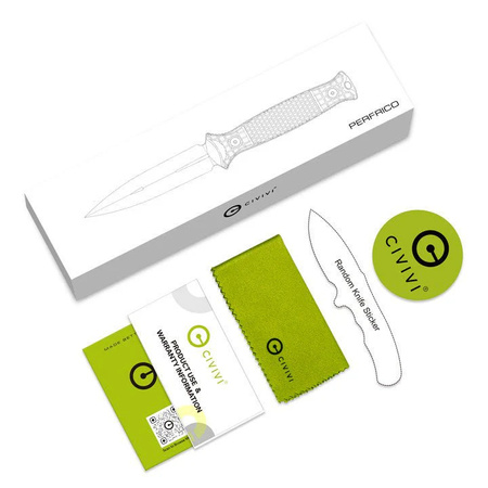 Civivi Perfrico Burgundy G10, Black / Gray Striped 14C28N knife (C23026-3)
