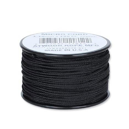 Atwood Rope - Micro Cord - 1.18mm - Black - Spool 38.1m