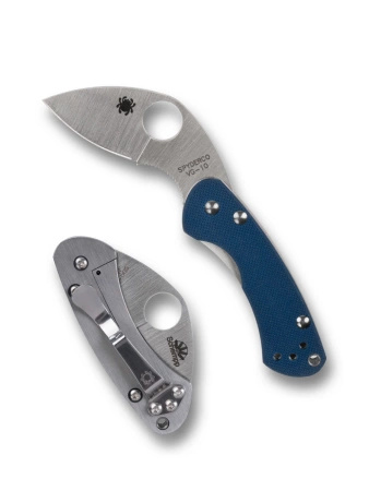 Spyderco Balance Sprint Run Cobalt Blue G10, Satin CPM SPY27 by Ed Schempp (C141GPCBL)