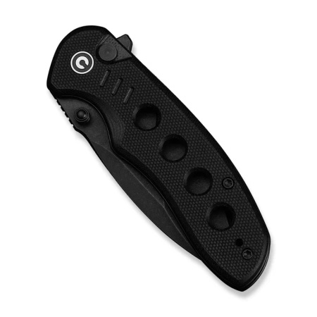 Civivi Triptych Black G10 Folding Knife, Black Stonewashed 14C28N (C23085B-1)
