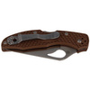 Spyderco Byrd Meadowlark 2 FRN Brown Plain Folding Knife - BY04PBN2