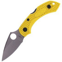 Spyderco DragonFly 2 Salt FRN Yellow Plain Folding Knife (C28PYL2)