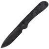 CIVIVI Button Lock Elementum Marble Carbon Fiber Black, Black Damascus knife (C2103DS-3)