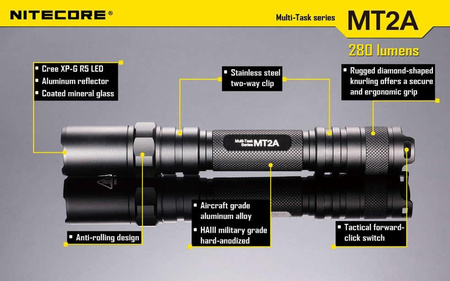 Nitecore MT2A Multi-Task Flashlight 280 Lumen